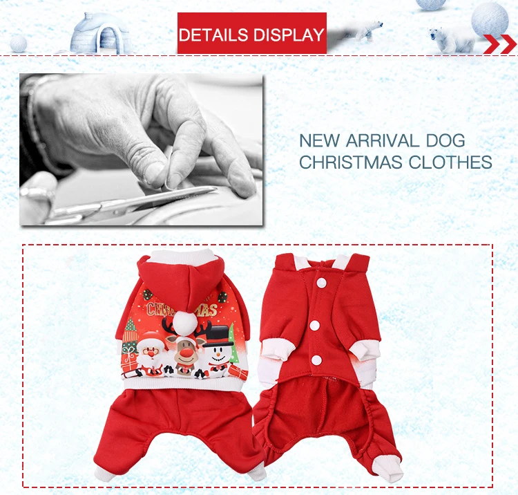 manufacturer wholesale christmas hoodie pet dog clothes