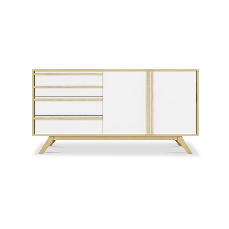 Custom antique Chinese furniture sideboard modern white oak laminate dining wooden sideboard