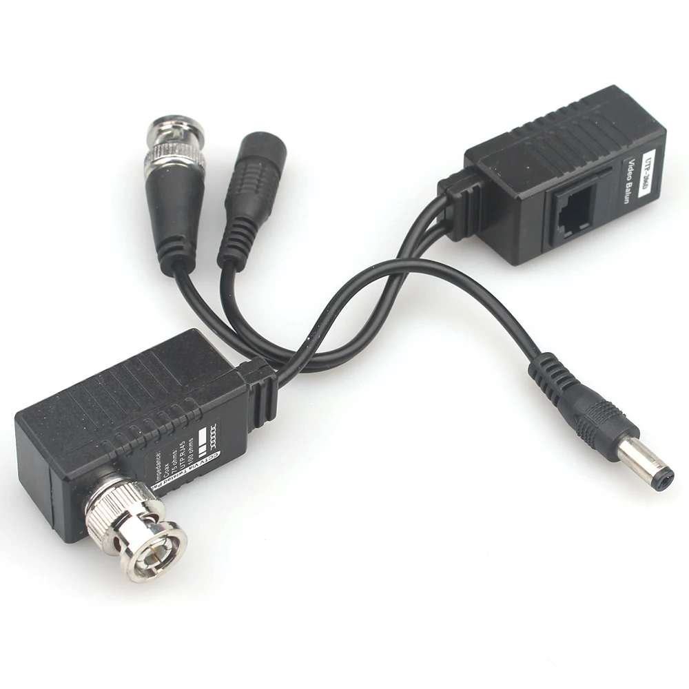 Power/Video/Audio 1CH Passive Video Balun BNC to RJ45 Balun