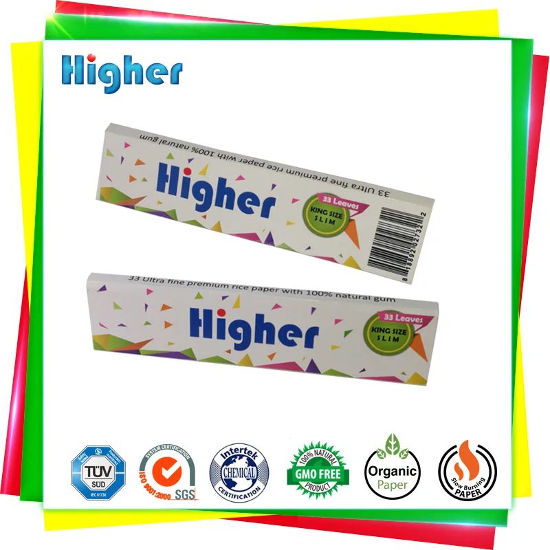Custom Smoking Rolling Paper Design your own premium thin rice rolling paper smoking skin