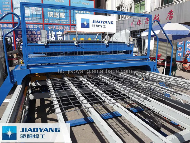 Hebei Jiaoyang Wire Mesh Machine Welding Machine Factory Brc Rebar / Reinforce Mesh 100-300mm 26*6*2.2m 90times/min 3 - 8 Mm 215