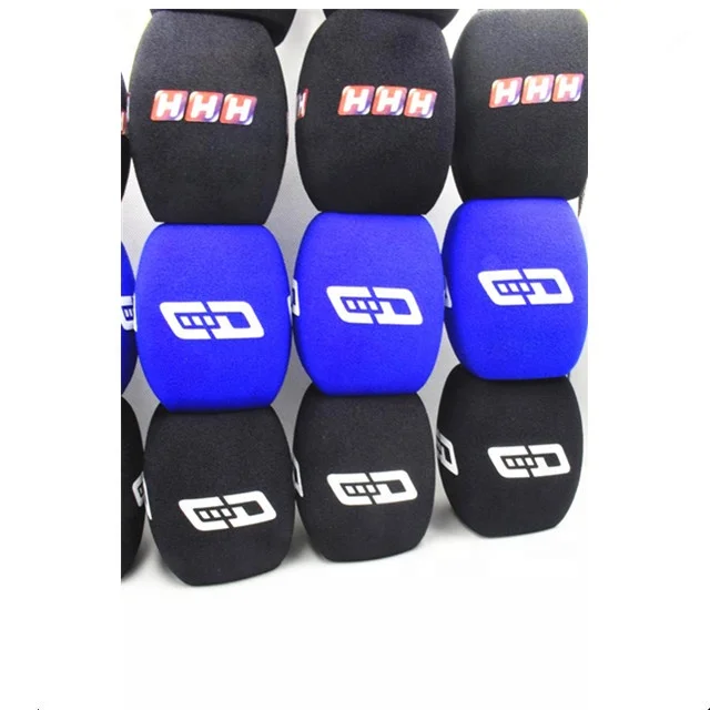 Mic foam windshield custom mic flag 4-side print logo mic  foam windscreens 80 PPI