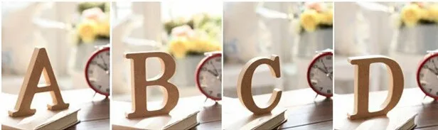 МДФ классический шрифт деревянные буквы и цифры из нержавеющей стали 6 дюймов ABC