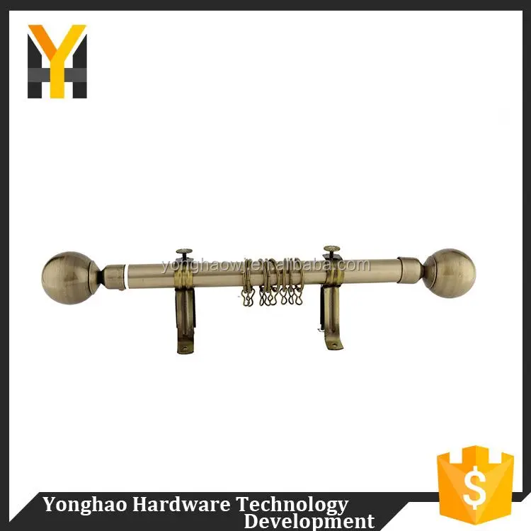 Trendy style adjustable metal wrought iron cheap curtain rod