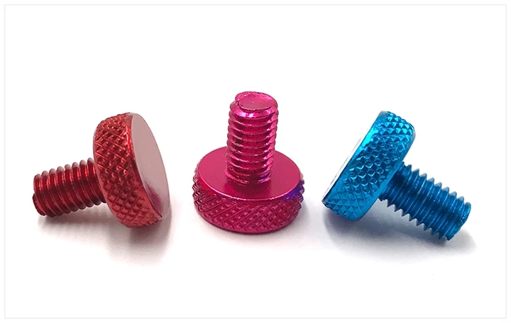 High quality anodized colored aluminum thumb screw with all kinds color