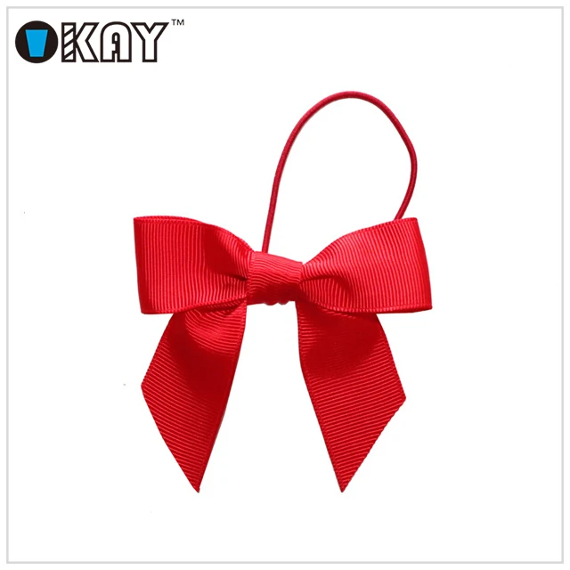 Готовые Эластичные Мини атласные банты с эластичной петлей