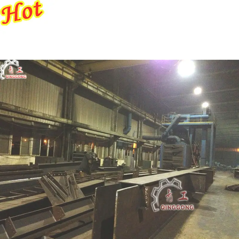 Стальной раздел дробеструйная очистка машины