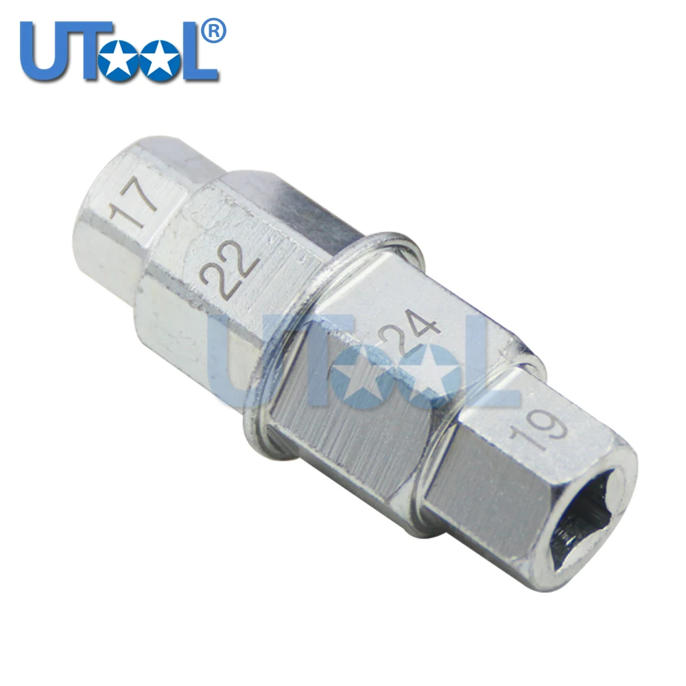 Spindle Socket Front Rear Wheel Hub Axle Driver Socket - 17/19/22/24mm Motorcycle Tool