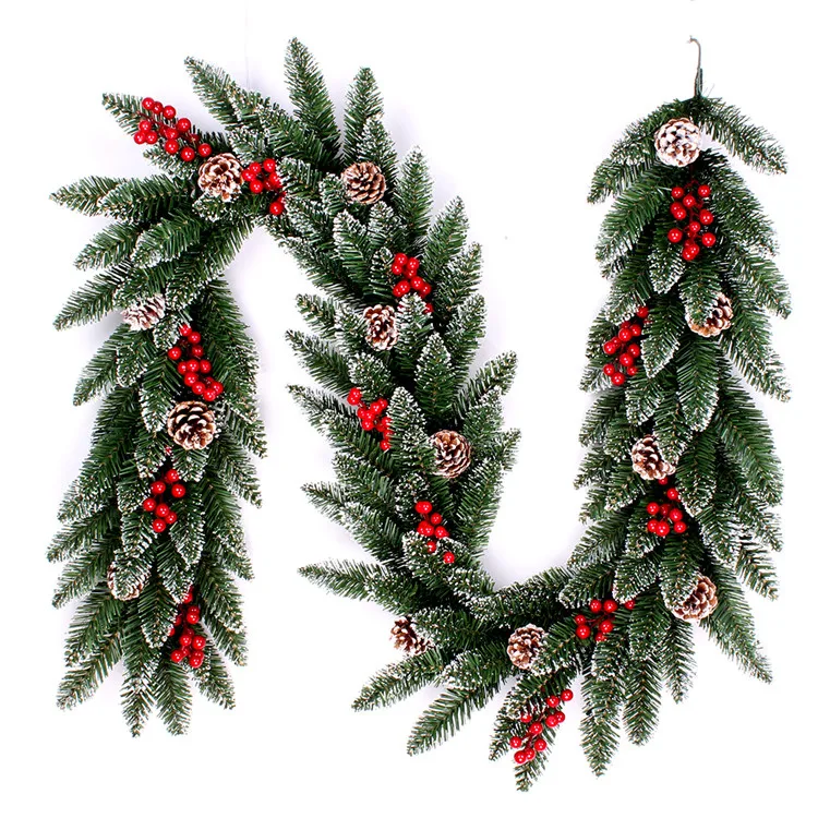 
Wholesale PVC Greenery artificial outdoor decorations christmas garland 