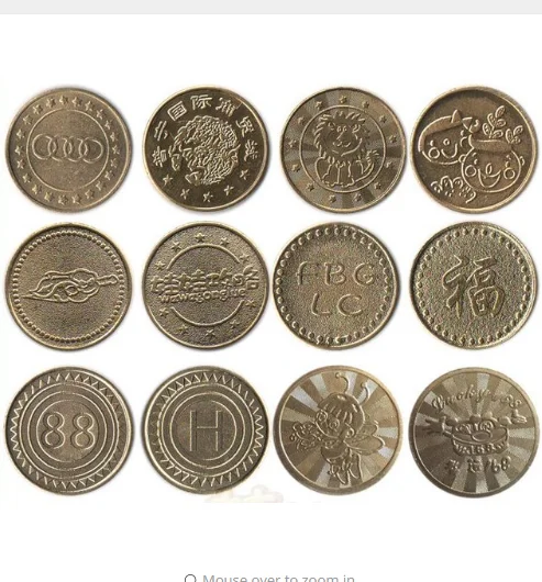 Promotion cheap custom bulk game token stainless steel game token coin