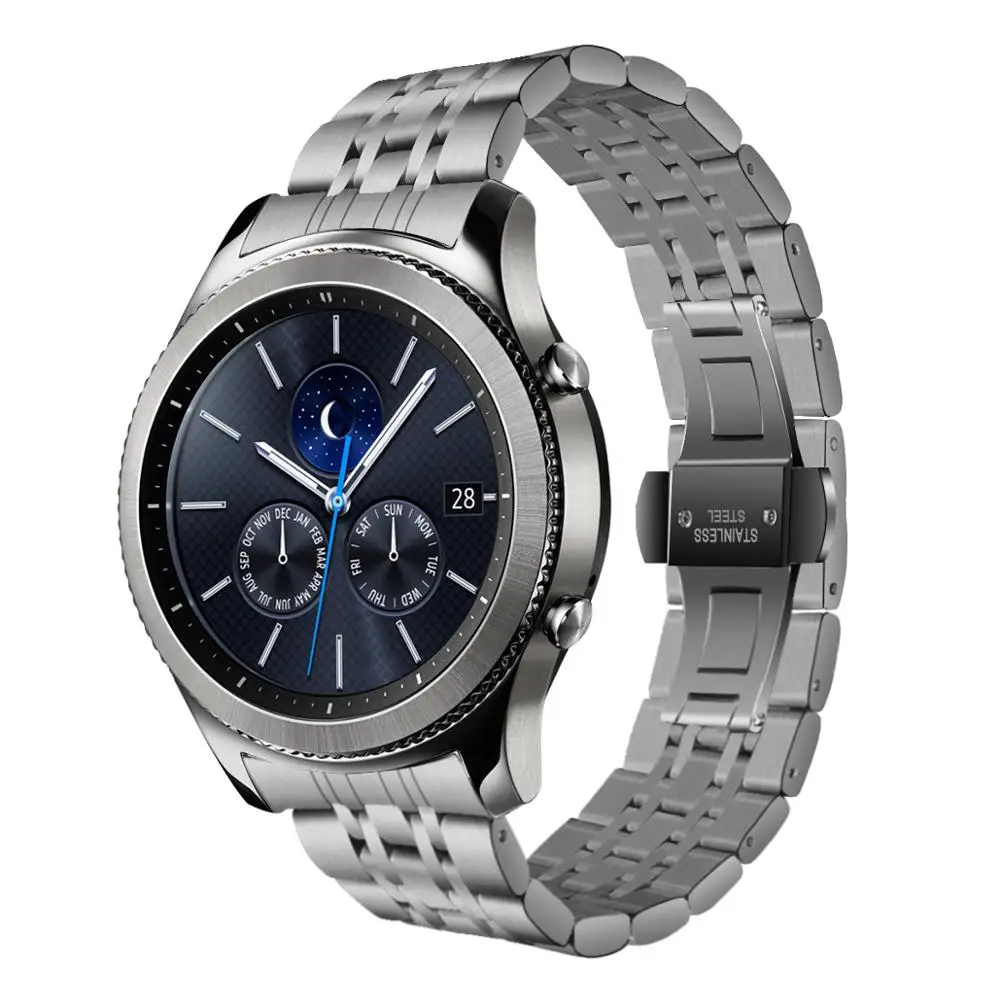 High quality watch straps 22mm stainless steel watch smart band for samsung gear s3 frontier strap
