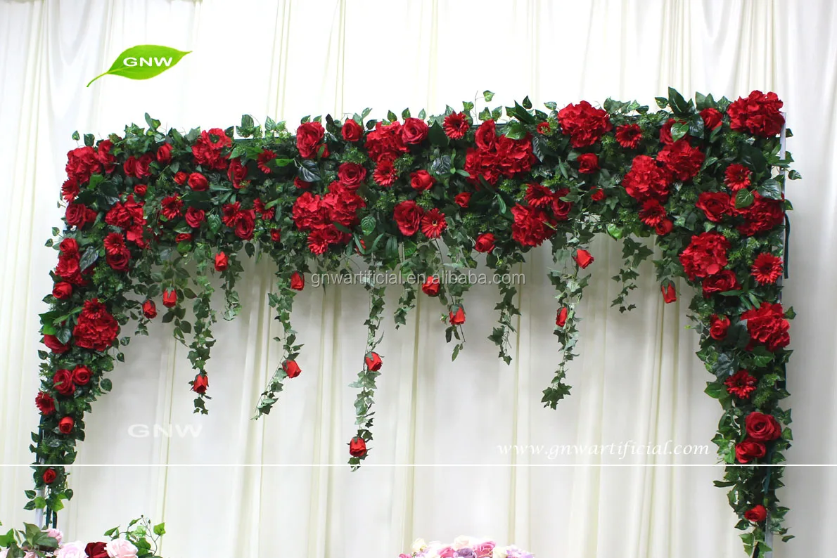 GNW Hanging Wisteria artificial Flower Backdrop Decor Wedding Backdrop Draping white flowers decoration