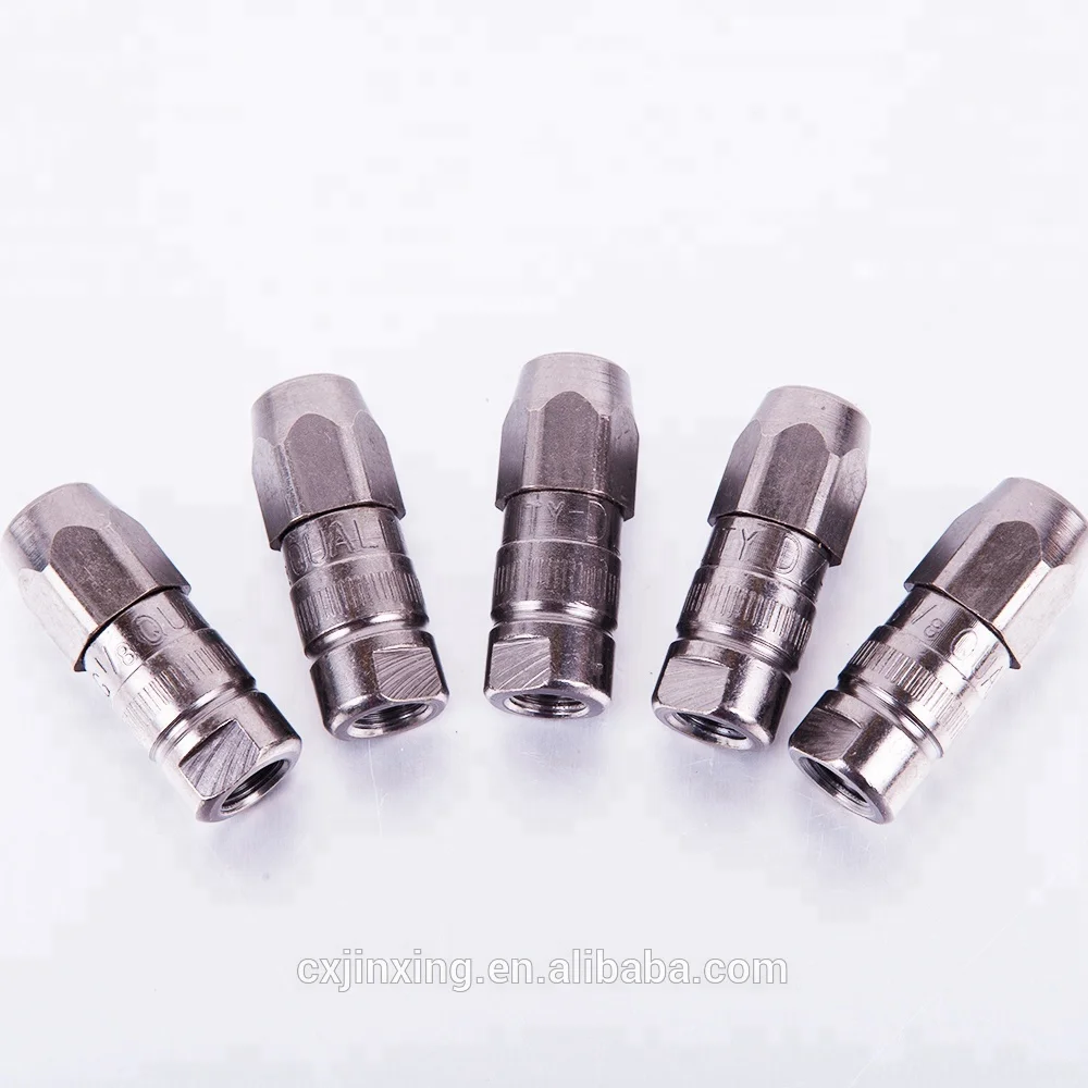 
silver Hydraulic grease nipples coupler nozzles for for waterproof injection packer 