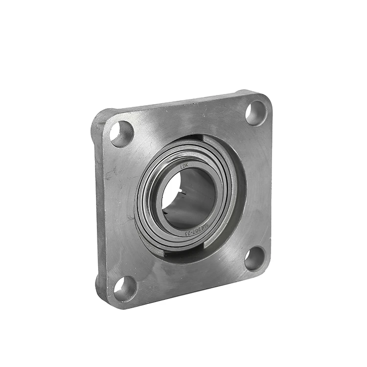 LDK SSUEF207-23 oncerntric locking 4-bolt flange stainless steel mounted ball bearing units
