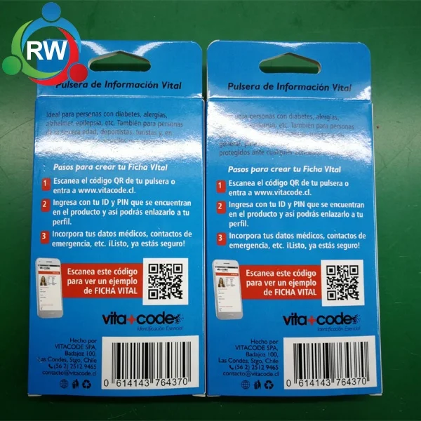 silicone QR code wristband, silicone metal bracelet, adjustable silicone buckle band