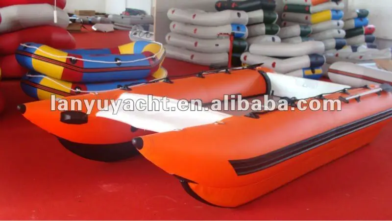 
2013 fashion design PVC high speed cataraft inflatable boat 