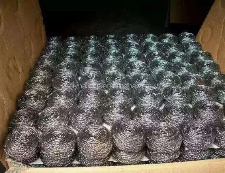 0.13mm stainless steel scourer,galvanized steel wire iron sponge for kitchen cleaning