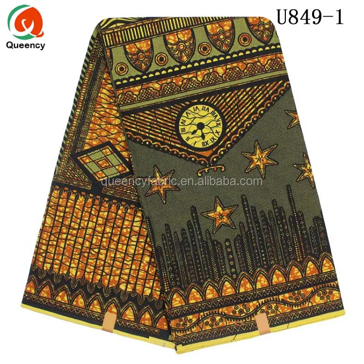 
Queency 6 Yard 2018 Hot Wholesale Africa Print Wax Cotton Ankara Fabric 