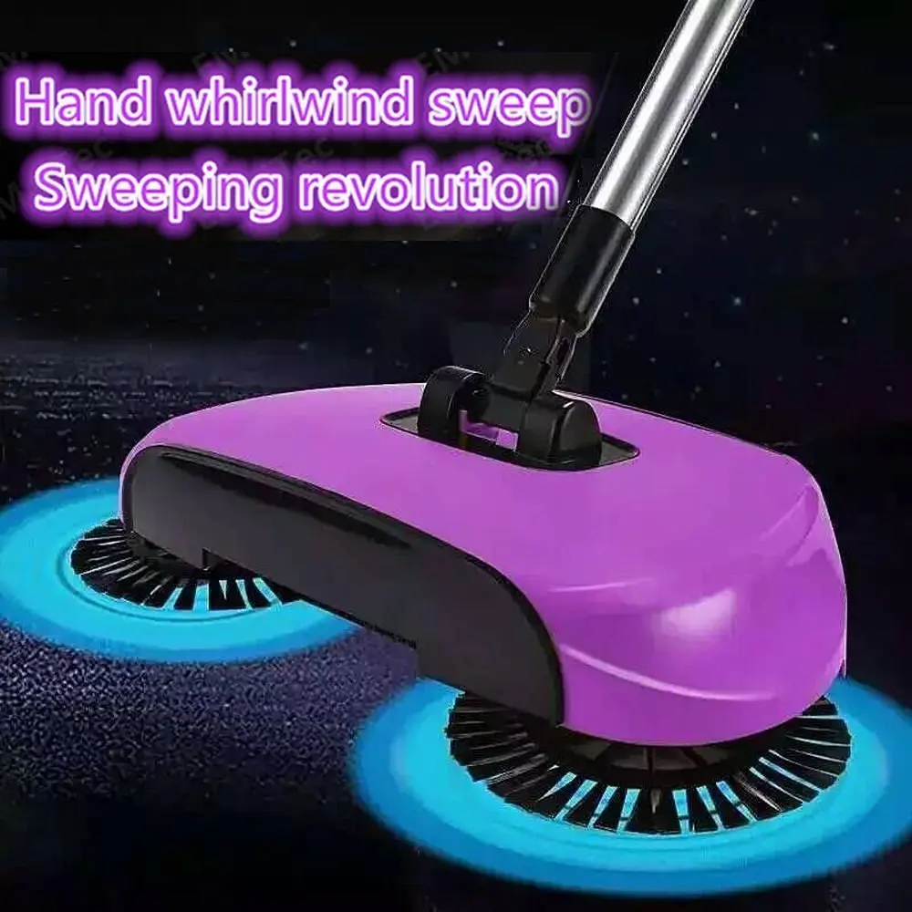 Handheld Propelled Sweeper & Broom & Dustpan 3 in 1 AS SEEN ON TV Handheld Push Sweeper