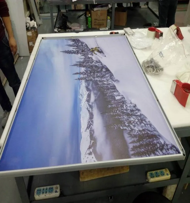 
High Quality Super Slim Snap CE ROHS aluminum frame advertising light box 