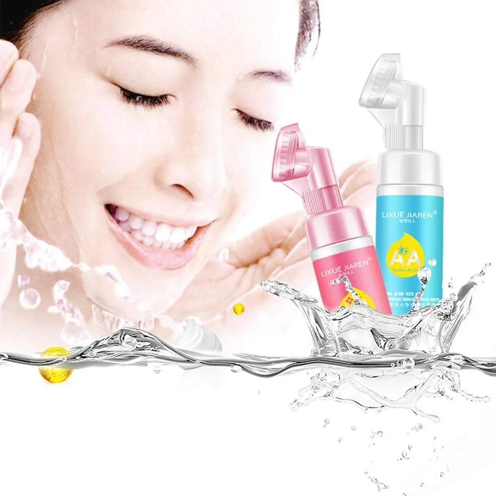 Best women amino acid foam facial cleanser mousse make up remover water face wash