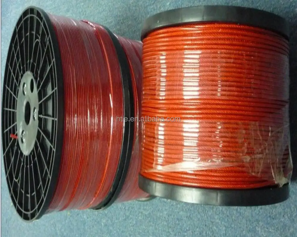 7*7 transparent pvc plastic coated steel wire rope