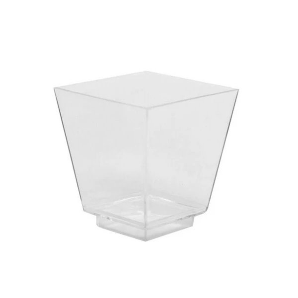 2oz Clear Square Mini Dessert Ice Cream And Cake Cup