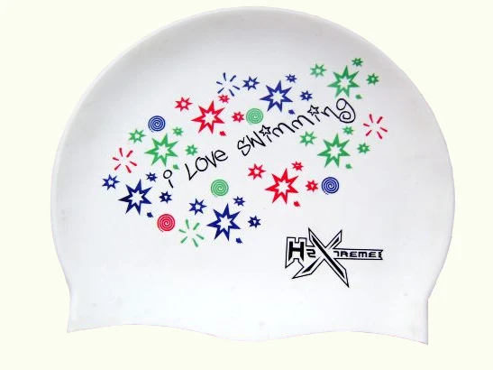 
Silicone Swim Cap With Flag Custom Logo 