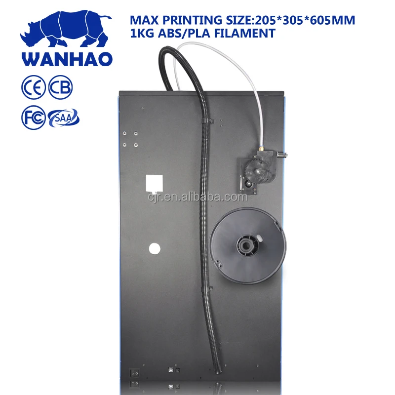 WANHAO D5S big build size 3d printer 295*195*590 mm high resolution 0.02 mm printers for three dimensional printing 3d printer