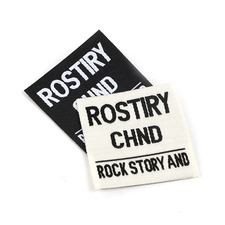 U-Meking Wholesale Sewing On Clothing Brand Name Woven Textile Label Patch For Garments