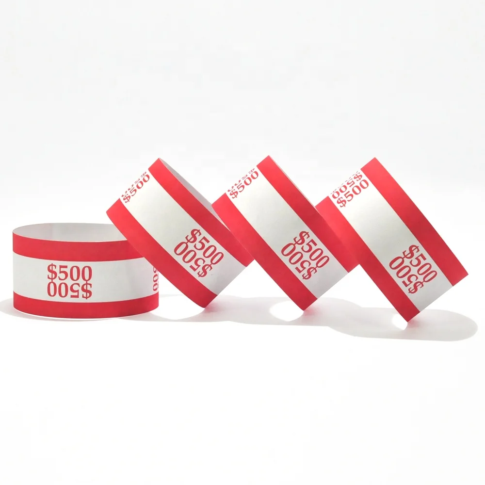 customized paper Currency Straps Cash straps for bank