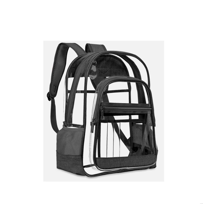 Wholesale custom korea fashion jelly pvc transparent plastic backpack