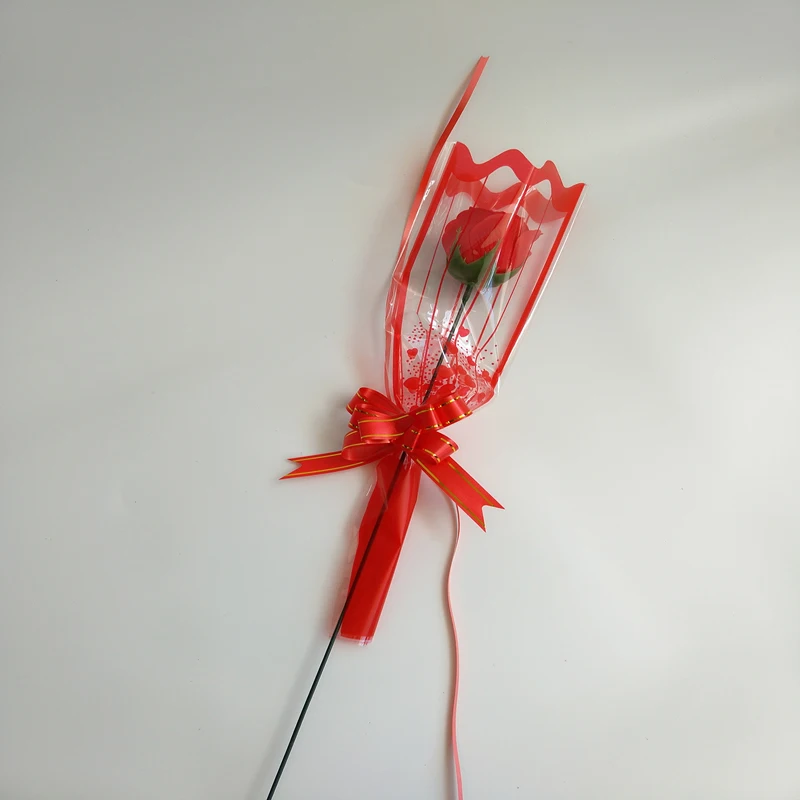 YiWu Custom Biodegradable Plastic Flower Wrapping Sleeve Offset Printed Surface Factory Wholesale