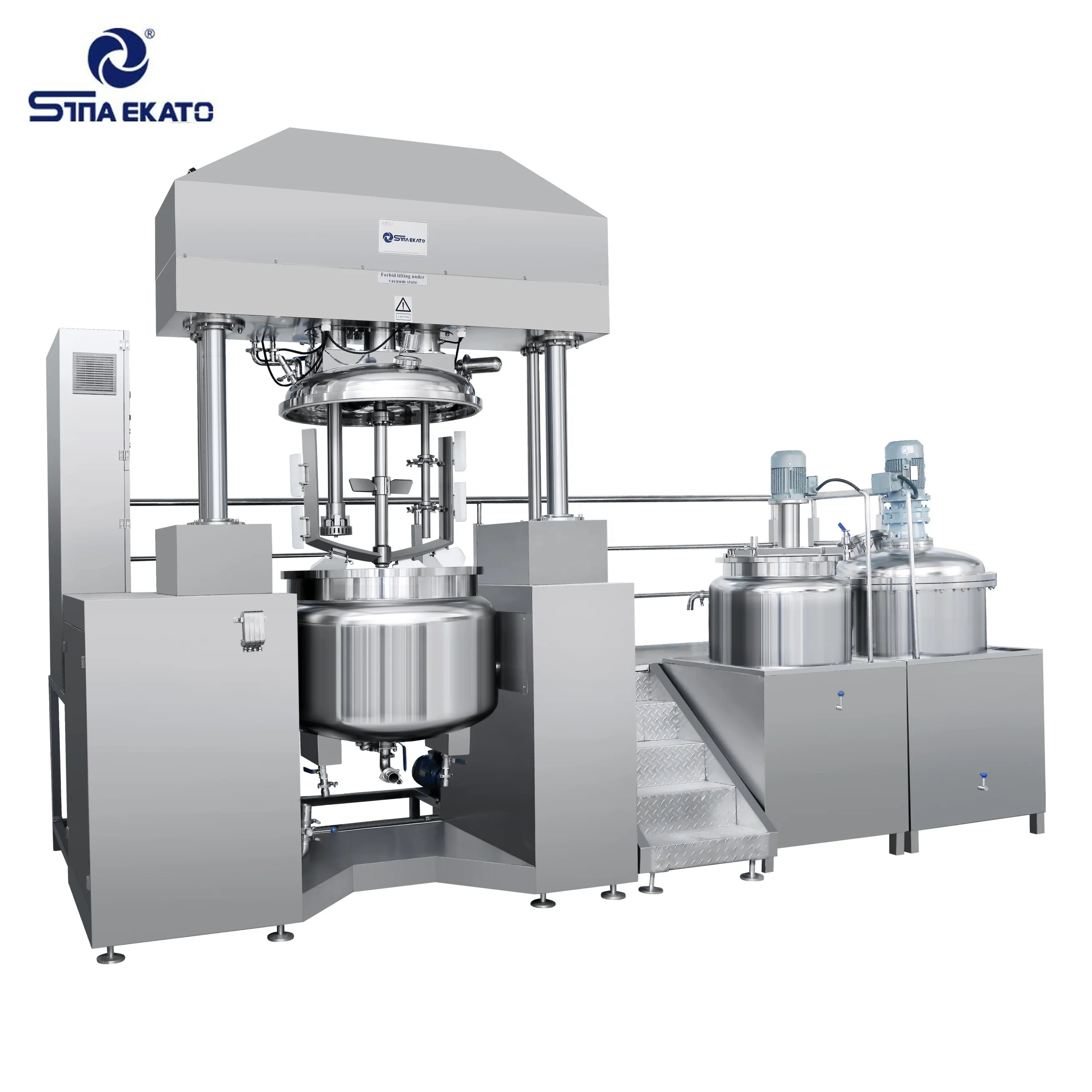Fast color vacuum emulsifier homogenizing mixer machine fixed type vacuum homogenizer mixer tank facial cream making machine