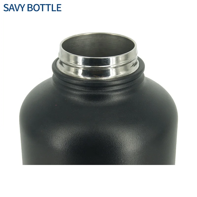 2000ml Wide Mouth Double Wall Vacuum Flask Stainless Steel Thermos Water Bottle