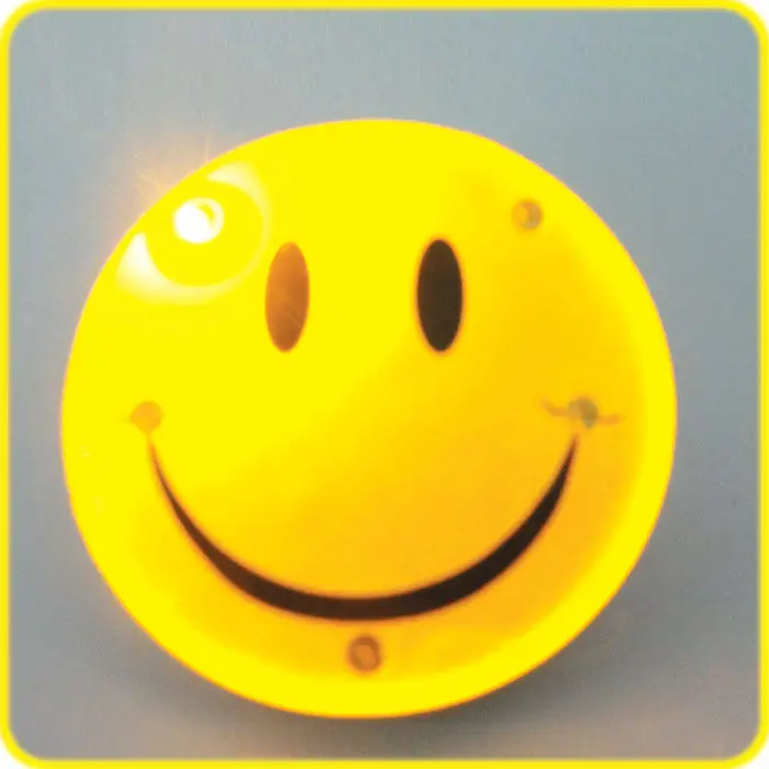 Wholesale Smile Face LED Flashing Pin Badge for Decoration, Led Pin Badge can bring Good Mood,
