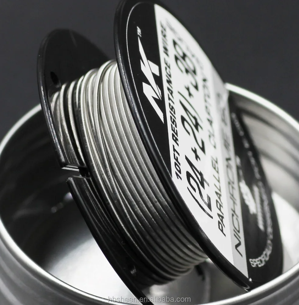 
 Круглый провод Sheen NK 24ga 38ga Ni80 fused clapton готовый провод 10 футов в рулоне восстановление катушки распылителя для электронной сигареты  