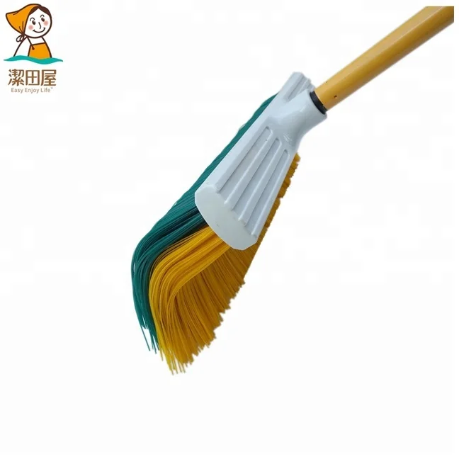 Curved Bristle plastic leaf rake broom