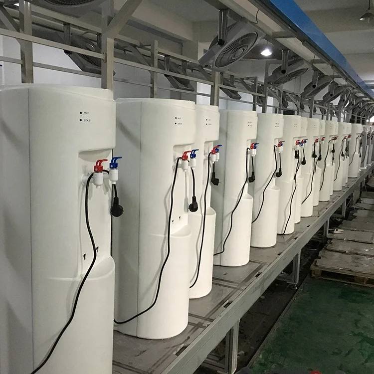 High quality blowed plastic housing HDPE material standing hot cold water dispenser