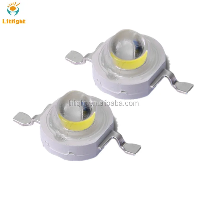 Narraw Beam Angle 3000K 3500K 5600K 6300K 12000K 13000K color temperature Diode 3w high power led chip with 60 degree dome lens