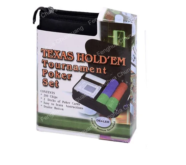 
200 Poker Chip Set with Playing Card and Dealar in PU CD Bag 