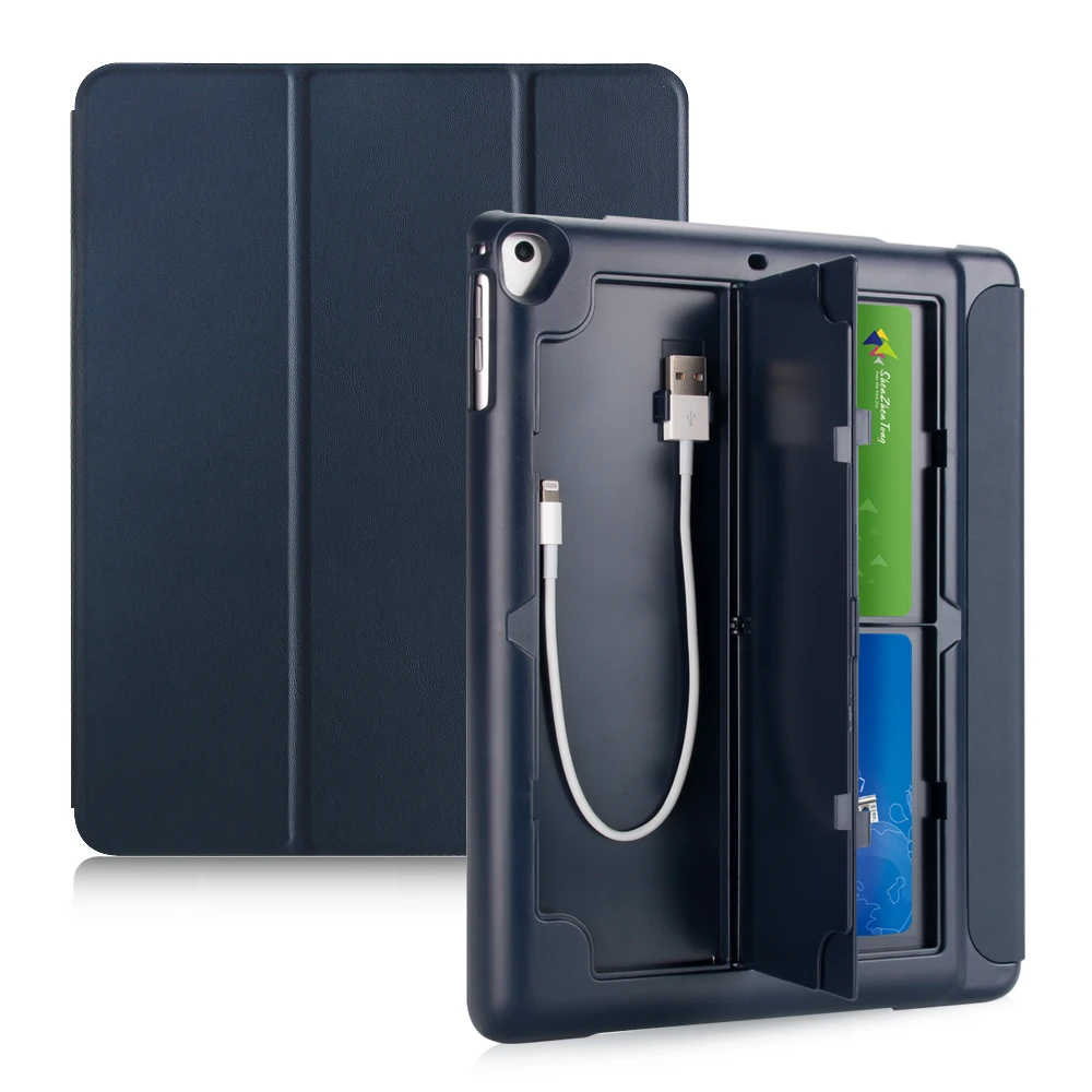 
Multifunction PU Leather+Plastic cover case with card slot for iPad Air/Air 2/9.7 
