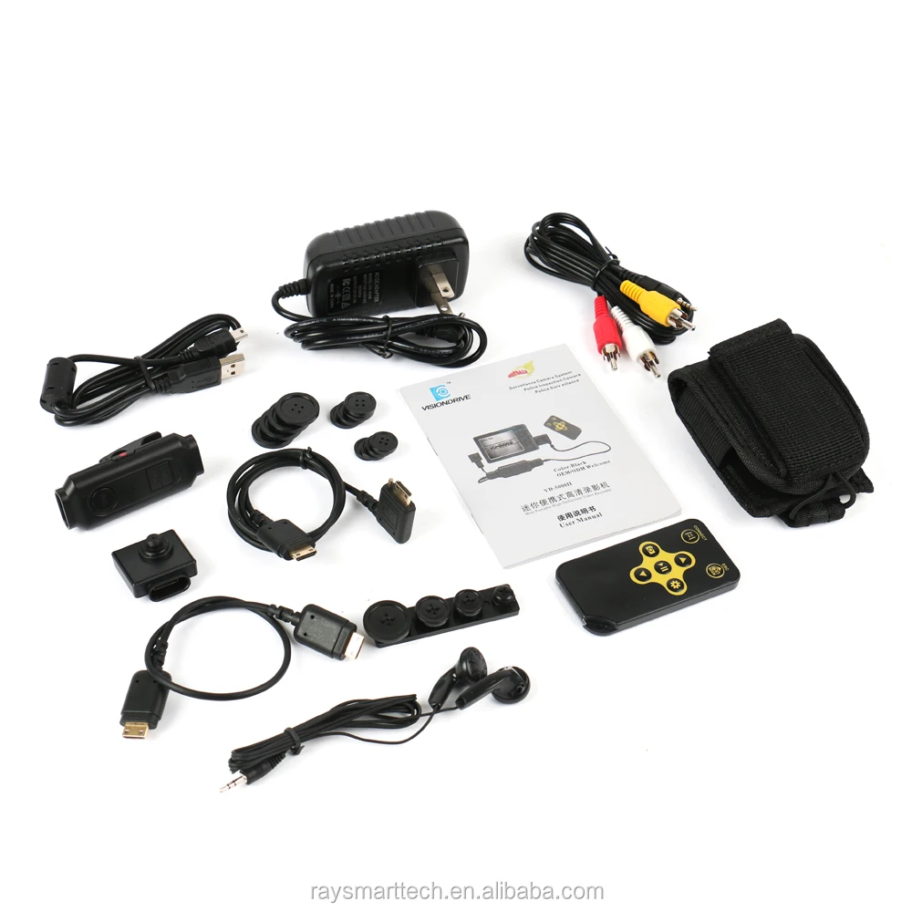 VD8000II+501HD 3 inches Touch Screen Portable Mini DVR Police body worn Digital Video Camera