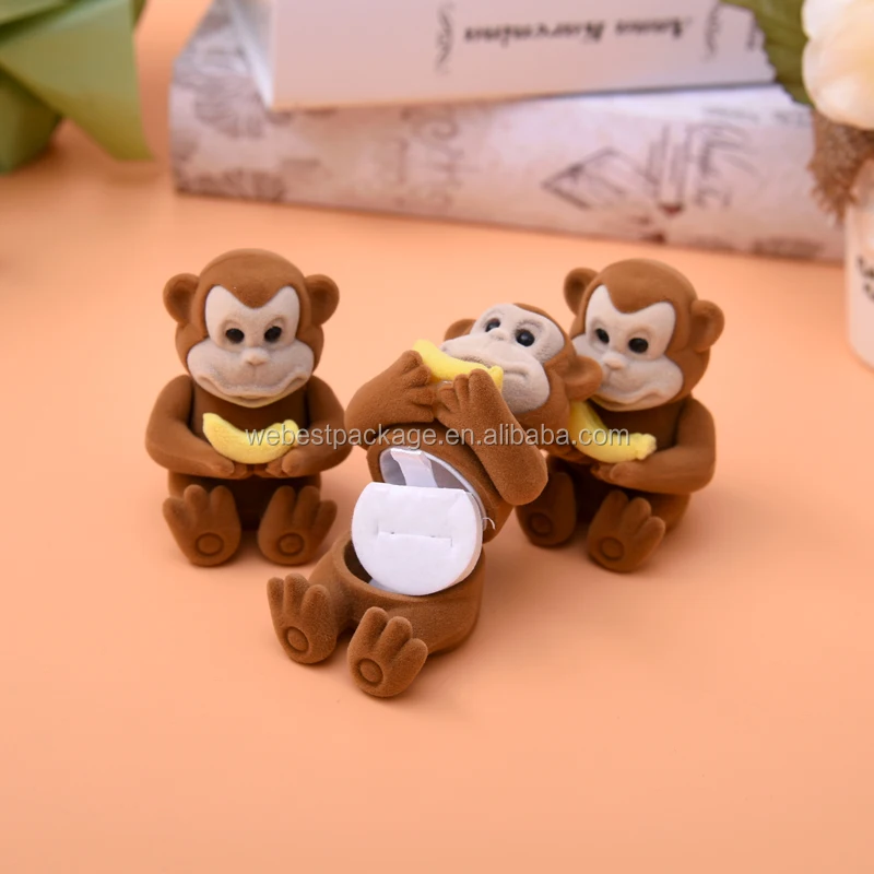 Webest high quality velvety soft interiors custom luxury packaging kids flocking jewelry box