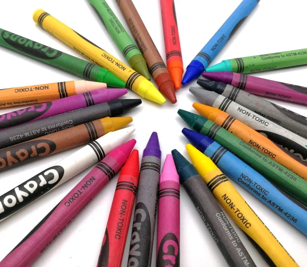 
Regular wax crayon 80*8.8 mm soft for kids drawing cheap crayon 