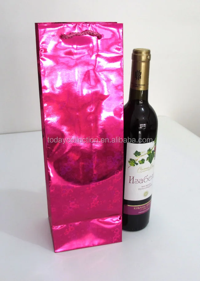 
cheap laser wine bottle gift bag 