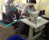 100% indian natural virgin human hair machine weft