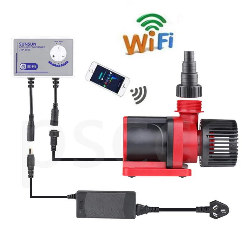 
24V 3500L/h SUNSUN JDP-3500Q WiFi Controllable DC Water Pump for Aquarium Fish Tank Marine Reef K Pond Circulation Pump 