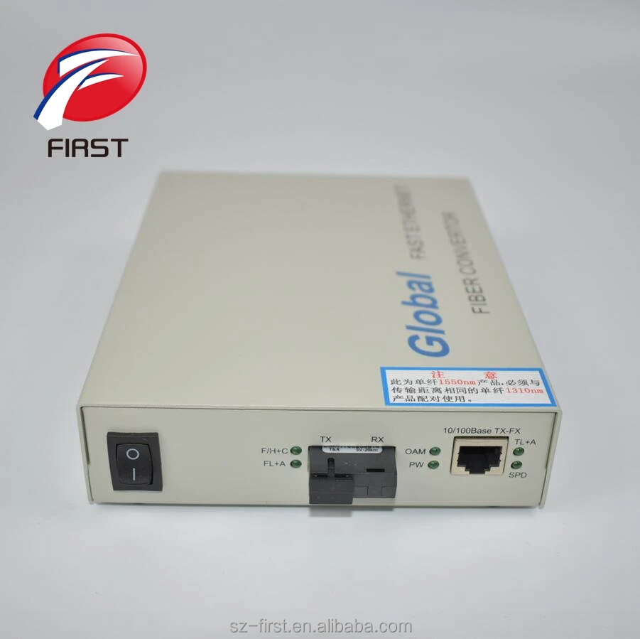 Глобальный DSA-10-100SC520S одиночный режим волокно 20 км 1510nm SC волоконный преобразователь