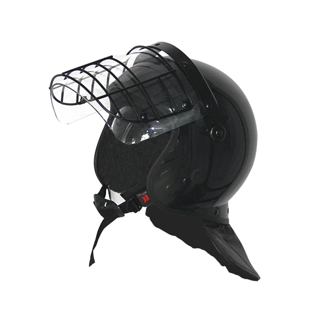 Quality riot gear Impact resistance riot control helmet neck and head protection riot helmet with visor